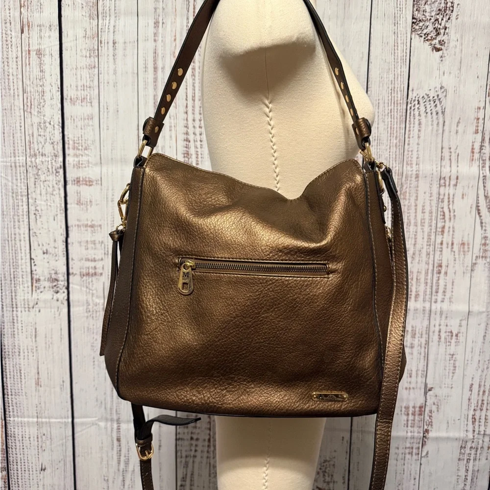 Montana West Bronze Studded Shoulder Bag - Picture 3 of 9